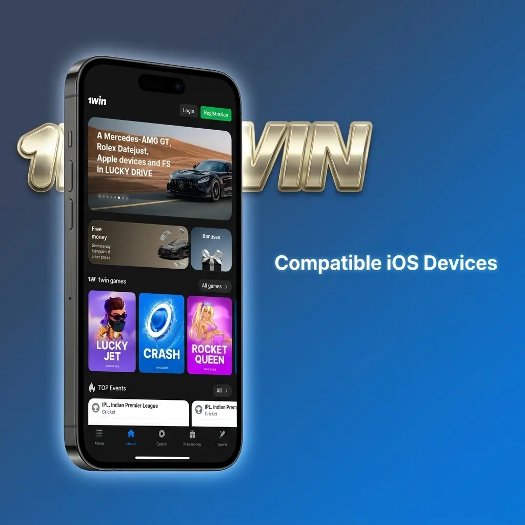 1win app compatible iOS devices list including iPhone X to 17 series and iPad Air and Pro models supported